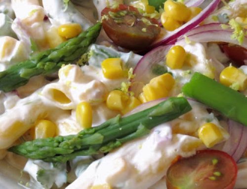 Ensalada de pasta y yogurt (sin gluten)